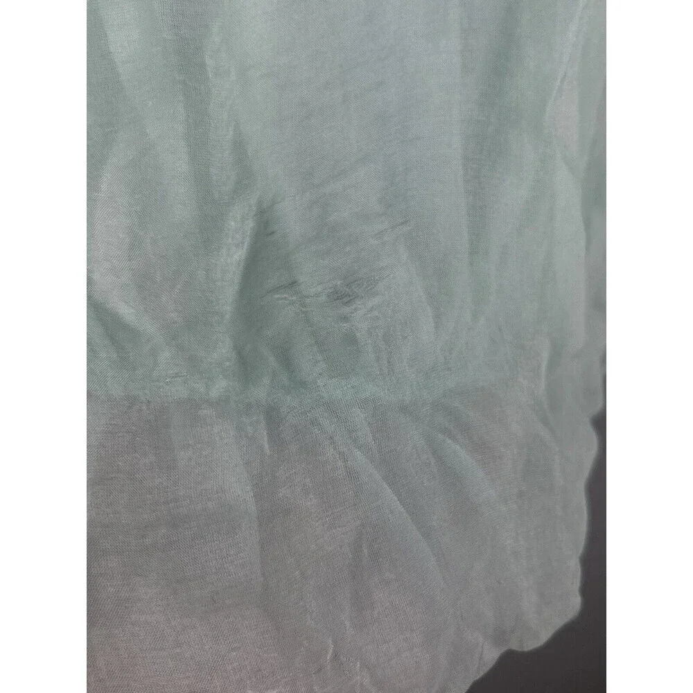 Lola Women's Blouse Green Silk Lace Long Sleeve Top Sz S / M Made in Italy - Picture 12 of 13